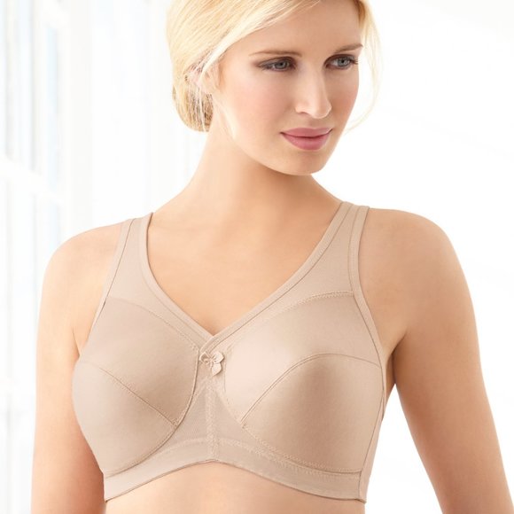 Set of 3! 50B Magic Lift Bra (COTTON-BLEND) Wireless (Active-Support) Nude NEW - Picture 8 of 16